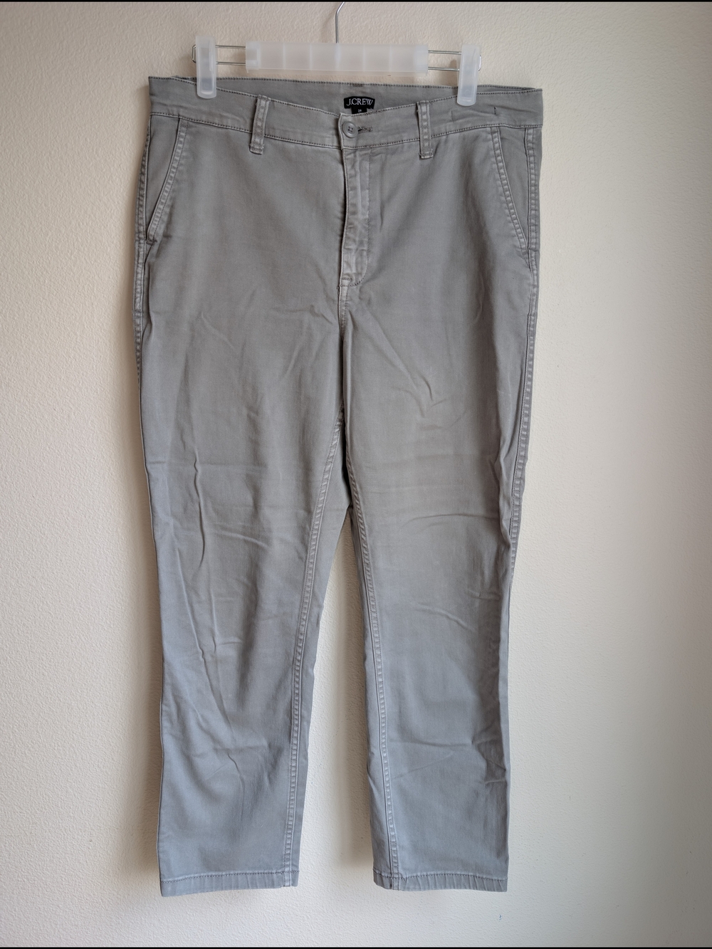 J. Crew Women's Cropped Chino Pants in Light Gray Size 29